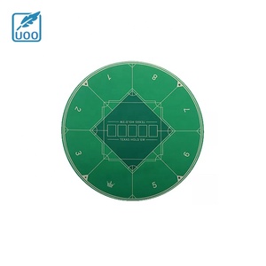 UOO Design personnalisé Tapis de table de jeu Texas Caoutchouc naturel rond en gros pour les joueurs de poker pour les tables de Mahjong - Product Image 2