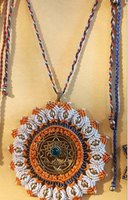 Pierre précieuse de labradorite lisse de conception unique avec de petites perles en laiton collier de macramé bijoux réglables pour le cadeau de couple de la Saint-Valentin