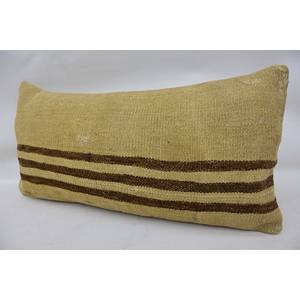 Lana Beige de 12x24 pulgadas de lujo Kilim Patchwork tejido Vintage patrón esponjoso antideslizante ecológico extraíble lavable almohada Decoración - Product Image 3