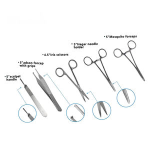 MEDIHEAL SURGICAL CORPORATION MSC-H-3280 Kit de Práctica de Sutura de 5 Piezas: Mango de Bisturí, Aguja, Pinzas, Almohadilla de Sutura (Clase I) - Product Image 1