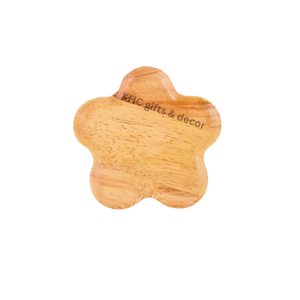 Bandeja redonda pequeña de madera de acacia y goma para restaurante y fiesta, plato de cena de madera de teca de sushi para servir platos - Product Image 1