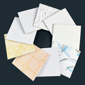 Plaques de plafond en plâtre revêtues de PVC 595x595mm avec dos en feuille d'aluminium, <span class=keywords><strong>prix</strong></span> de gros du fabricant chinois - Product Image 3