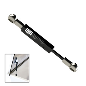 ISO certificado 532 mm Push Type Steel Gas Strut Lift Assist Pistón de carrera de 200 mm para uso industrial para caja de muelle marino - Product Image 1