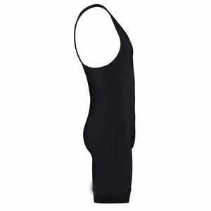 Men's <b>Black</b> Solid Color Breathable Knitted <b>Tank</b> <b>Top</b> Casual Sleeveless Shirt V-Neck Design for Everyday Wear - Product Image 5