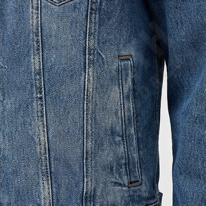 Chaqueta Vaquera de Invierno Personalizada para Hombre, Estilo Vintage, Transpirable, Exterior de Nailon y Algodón, Teñido Liso con Pigmento - Product Image 5