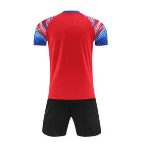 Nuevo uniforme de fútbol personalizado azul blanco-negro sublimación uniforme de fútbol personalizado completo uniforme de fútbol - Product Image 2