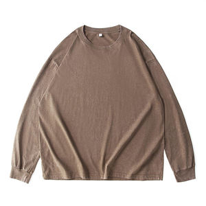 Sweat-shirt surdimensionné pour homme, épais, à manches longues, à épaules, en coton délavé, décontracté, avec impression personnalisée - Product Image 5