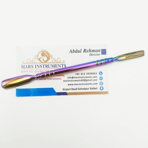 ที่ดันหนังที่ตัดและตัดเหล็กสแตนเลสสองหัวอุปกรณ์ทำเล็บใช้ซ้ำได้สำหรับทำเล็บเท้าเล็บเท้าศิลปะเล็บ - Product Image 4