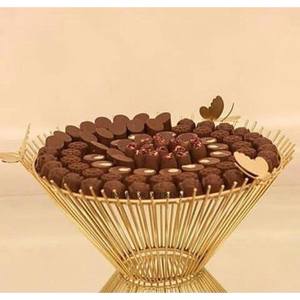 Diseño de mariposas de aspecto elegante Chapado en oro de alto grado Chocolates de metal resistente y cuencos para servir dátiles a un precio impresionante - Product Image 1