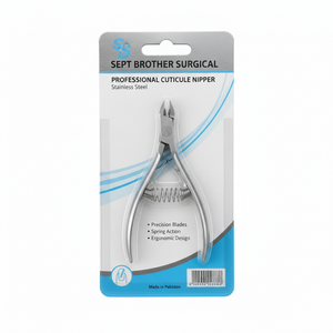 Pince à cuticules professionnelle en acier inoxydable avec ressort |   Coupe-ongles pour manucure et pédicure à mâchoire pointue - Product Image 5