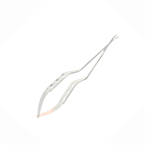Yasargil Micro ciseaux pour usage clinique en acier inoxydable avec lames inclinées Pinces à pointe incurvée en matière plastique - Product Image 1