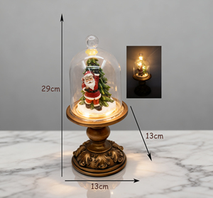 圣诞照明圣诞老人节日场景颂歌玻璃圆顶装饰照明地球仪家居圣诞装饰 - Product Image 3