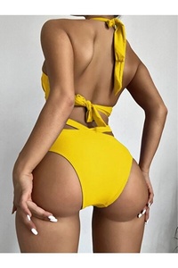 Fabriqué en Turquie, ensemble de bikini pour femmes, usine OEM ODM professionnelle, maillot de bain sexy deux pièces, vêtements de plage personnalisés, maillot de bain imprimé sur mesure - Product Image 4