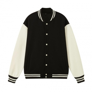 Invierno a granel ropa de calle personalizable Chenille algodón Universidad para hombre Varsity chaquetas blanco y negro Varsity chaquetas - Product Image 2