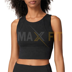 Vente en gros 100% polyester soutien-gorge de sport pour femmes haute qualité séchage rapide nouveau style haut design respirant uni avec fonction de taille plus - Product Image 1