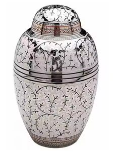 Urne funéraire élégante et artisanale de grande taille pour adultes, vase décoratif pour le sol, pour les funérailles - Product Image 1