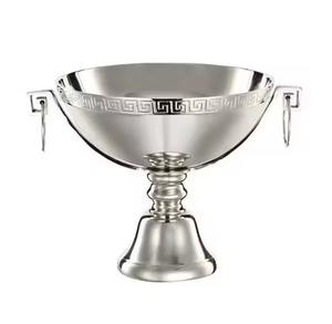 Bol à dattes en métal islamique de luxe, décoration de table pour le Ramadan, plat de service pour fruits secs, décoration de centre de table arabe - Product Image 1