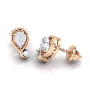 ได้รับการรับรองทอง14K/18K และต่างหูเพชรแท้10-STUD พร้อม0.07ct กะรัต - Product Image 3