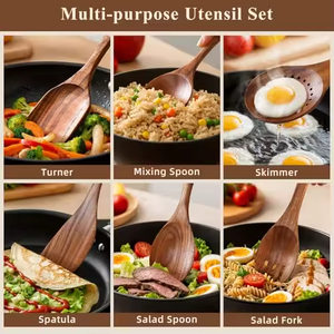 ชุดอุปกรณ์ครัวขายดี ช้อนไม้ ส้อม ตะหลิว ชุดอุปกรณ์ครัว ของใช้ในครัว ชุดช้อนไม้ ตะหลิว - Product Image 4