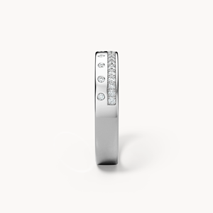 Kanal- und Streifengravierte Feine Eheringe - Product Image 3