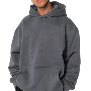 Ventes en gros de sweats à capuche unisexes 100% coton, en ardoise, vierges, avec impression de logo personnalisé, en molleton, décontractés, tendance, pour hommes - Product Image 2
