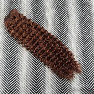 Extensions de cheveux humains bouclés à clipser 3C # 30 mèches de cheveux vierges de qualité 12A, couleur cuivre moyen, de 8 à 28 pouces - Product Image 4