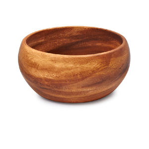 2026 new High Quality Solid <b>Wood</b> Round Shaped Naturel <b>Wool</b> Color Salad & Rice Serving Bowl For Dinnerware - Product Image 1