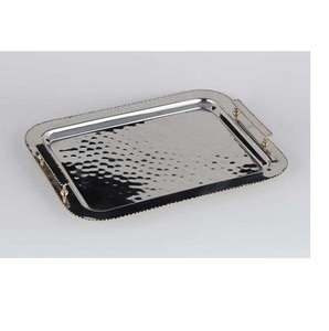 Cuencos de tendencia del vendedor caliente y bandeja de servicio de acero inoxidable de diseño moderno plateada - Product Image 3
