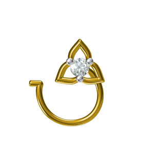 La précision de l'épingle de nez inspirée du patrimoine en or 14K conçue pour les portefeuilles ethniques B2B haut de gamme améliore le marché mondial robuste - Product Image 1