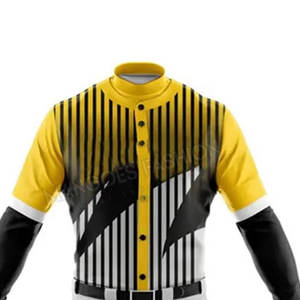 Nouvelle conception, uniformes de baseball à manches courtes entièrement imprimés, nom et logo d'équipe personnalisés - Vêtements de sport respirants et à séchage rapide de haute qualité - Product Image 4