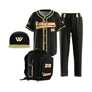 Wholesale Premium Custom Baseball Uniforms Breathable Sportswear Set Fashionable Heat-Transfer Printed Bulk Supply Plus Size - Product Image 1