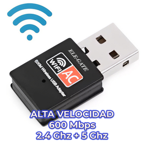 Adaptador Wifi USB, Velocidad 600 Mbps, 2.4 GHz + 5 GHz, Inalámbrico, Interno y Externo, Chipset MT7601, Producto en Stock - Product Image 2