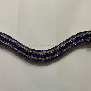 Banda de cuero para cejas de caballo, personalizado con 5 filas de cristales morados y plateados, color marrón o negro Havana, último diseño, alta calidad - Product Image 5