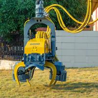La forêt réalise des têtes d'abattage, d'abattage, de rejet, de bouchage tout en un, têtes d'abattage d'excavateur à usage intensif