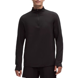 Nouveau design – T-shirt de sport pour homme à manches longues et demi-zip, 100 % polyester - Product Image 1