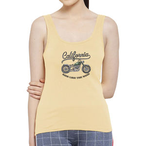 Camiseta sin mangas de verano para mujer en el último diseño estilo informal de Color sólido para entrenamiento deportivo transpirable con logotipo frontal - Product Image 1