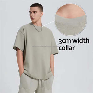 Logo personnalisé 100% coton T-shirts hommes coupe ample à manches courtes col rond jeunesse décontracté tendance Streetwear été mode hommes t-shirt - Product Image 2