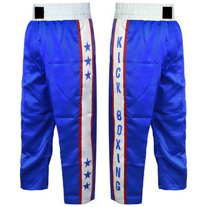 100% Polyester Kick Boxing Pants Reinforces Stitching Elastic Waistband Embroidery latest top Kick Boxing <b>Trousers</b> - Product Image 2