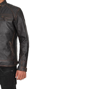 Vestes en cuir personnalisées Veste en cuir pour homme de haute qualité Produit à manches longues Veste en cuir pour homme - Product Image 5