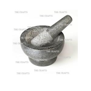 Juego de mortero y mortero de mármol blanco de la más alta calidad para accesorios de cocina de forma redonda Imam Dasta a los precios más bajos - Product Image 4