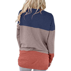 Femmes tunique hauts Fit sweat pull chemises avec poches à manches longues col rond extensible ample décontracté broderie tricoté - Product Image 3