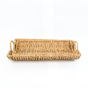 Plateau de présentation pour bagues en jacinthe d'eau naturelle de qualité supérieure, plateaux décoratifs avec poignées - Product Image 3