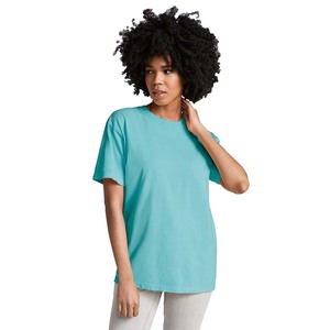 T-shirt filé à l'anneau 100% coton pour dames T-shirt confortable surdimensionné - Product Image 3