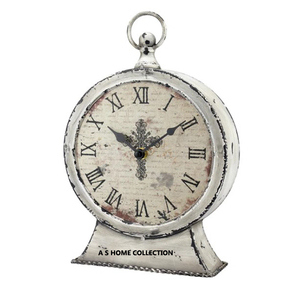 Relojes de alta demanda de Metal decorativo áspero antiguo acabado redondo Uso de sala de estar relojes de mesa Vintage - Product Image 1