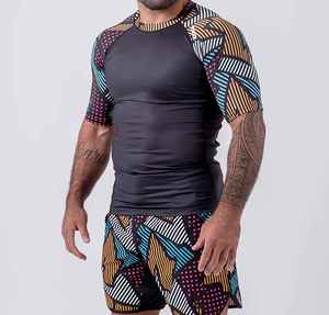 เสื้อรัดกล้ามเนื้อแขนยาวสำหรับผู้ชาย, เสื้อแบบแห้งเร็วเสื้อป้องกันผดผื่น MMA - Product Image 1