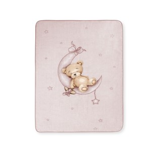 Couverture RASCHEL - MOD. OSO LUNA ESTRELLAS-PINK PLAUSH NONWOVEN avec motif de personnage - Product Image 1