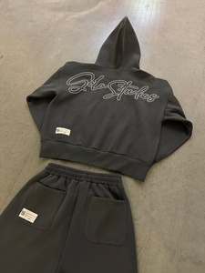 Nuevo Diseño, Conjuntos Deportivos Personalizados con Bordado para Hombre, 2 Piezas, Sudaderas con Capucha y Pantalones Acampanados, Ropa Deportiva Masculina para Correr, Otoño, Precio Bajo - Product Image 6