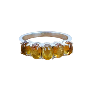 Anillo de estilo bohemio de Plata de Ley 925 con piedras preciosas de turmalina, regalo de boda chapado en rodio para mujer, joyería hecha a mano para fiestas - Product Image 1