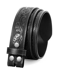 Cinturones de cuero genuino personalizables de Venta caliente Estilo occidental con hebilla de acero Tamaños disponibles-Venta al por mayor Cuero formal de vaquero - Product Image 1