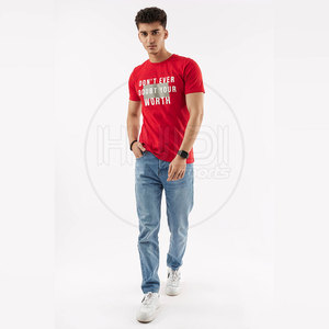 High Quality 100% Cotton Men's T-Shirts Customizable Breathable Half Sleeves <b>Round</b> Neck Heat-Transfer Printed <b>Canvas</b> Loose Fit - Product Image 5
